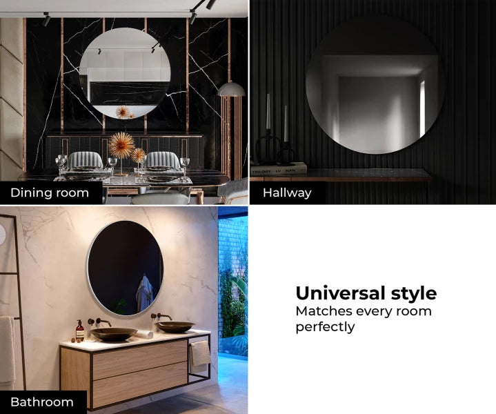 ARTFORMA Hanging framed round mirror L203