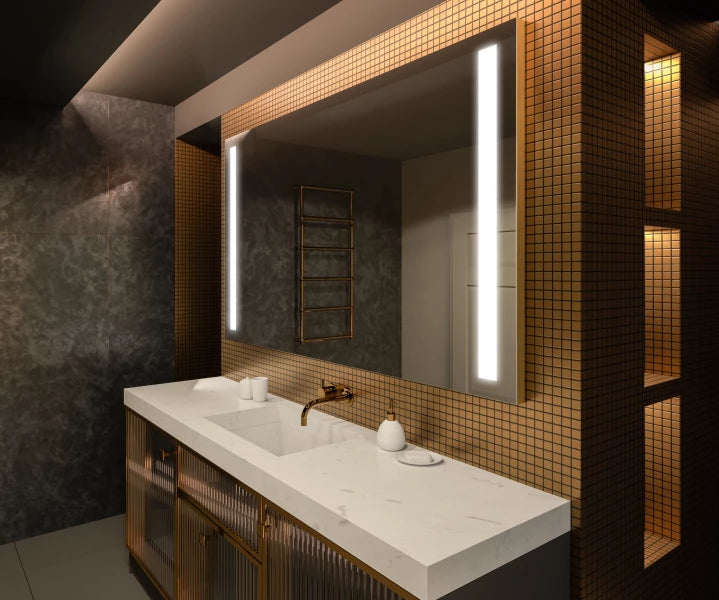 ARTFORMA Bathroom Mirror Cold White 7000K LED Lighted Rectangular L02