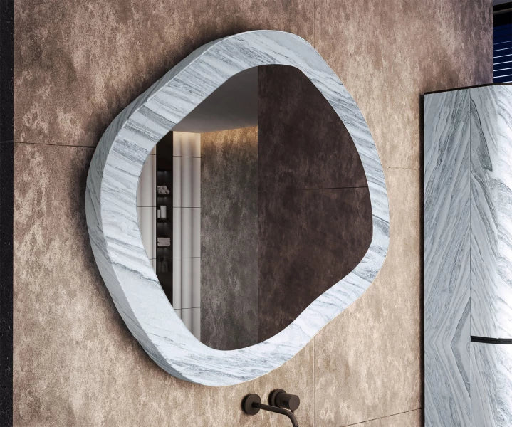 ARTFORMA Bathroom mirror with a custom stone frame L297