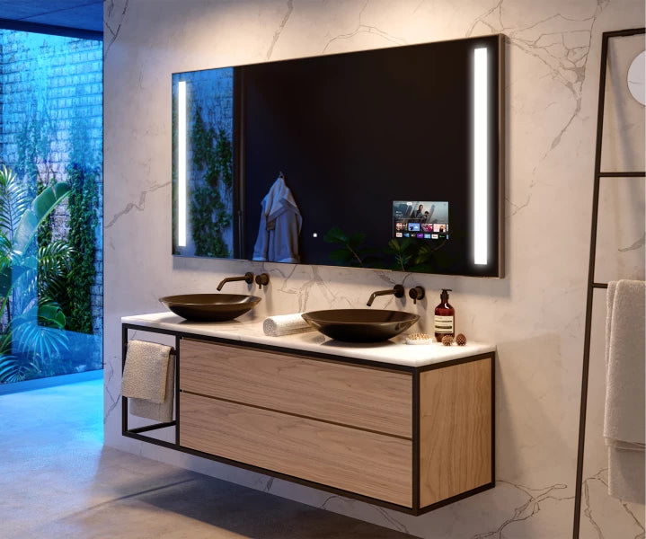 ARTFORMA Bathroom Mirror LED Lighted w/ Smart Display Rectangular L02