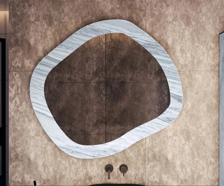 ARTFORMA Bathroom mirror with a custom stone frame L297