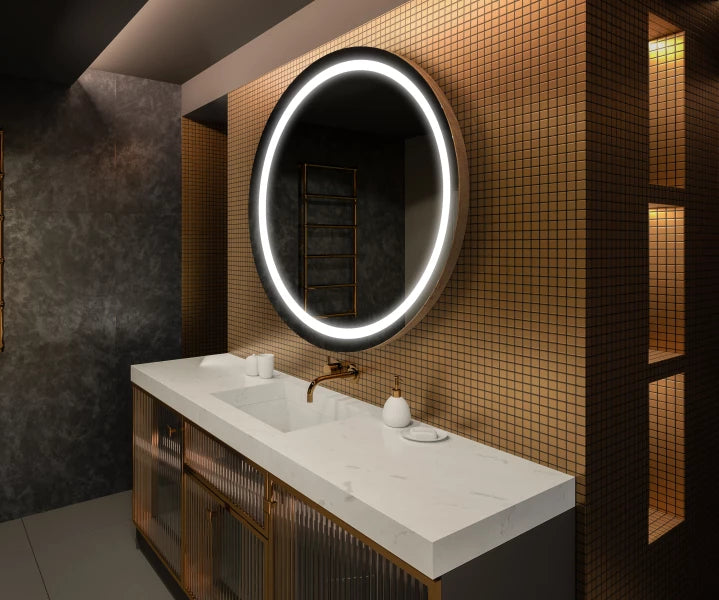 Illuminated Round LED Lighted Bathroom Mirror L33