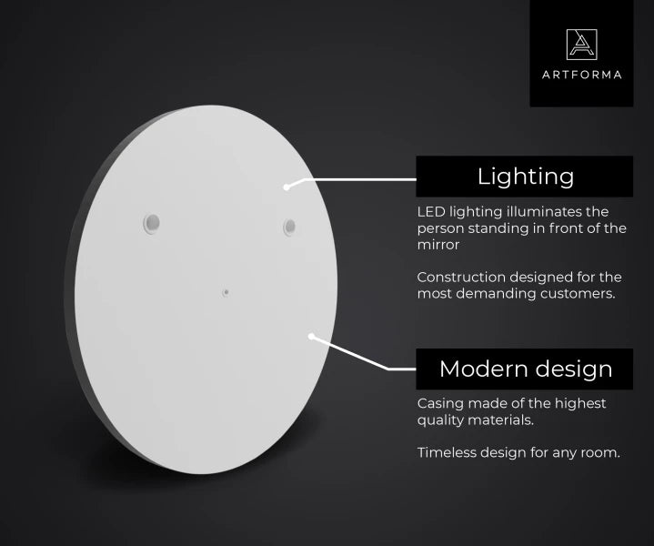 Illuminated Round LED Lighted Bathroom Mirror L33