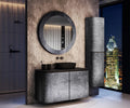 ARTFORMA Round mirror with a stone frame L294