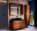 ARTFORMA Rounded mirror with a stone frame L293