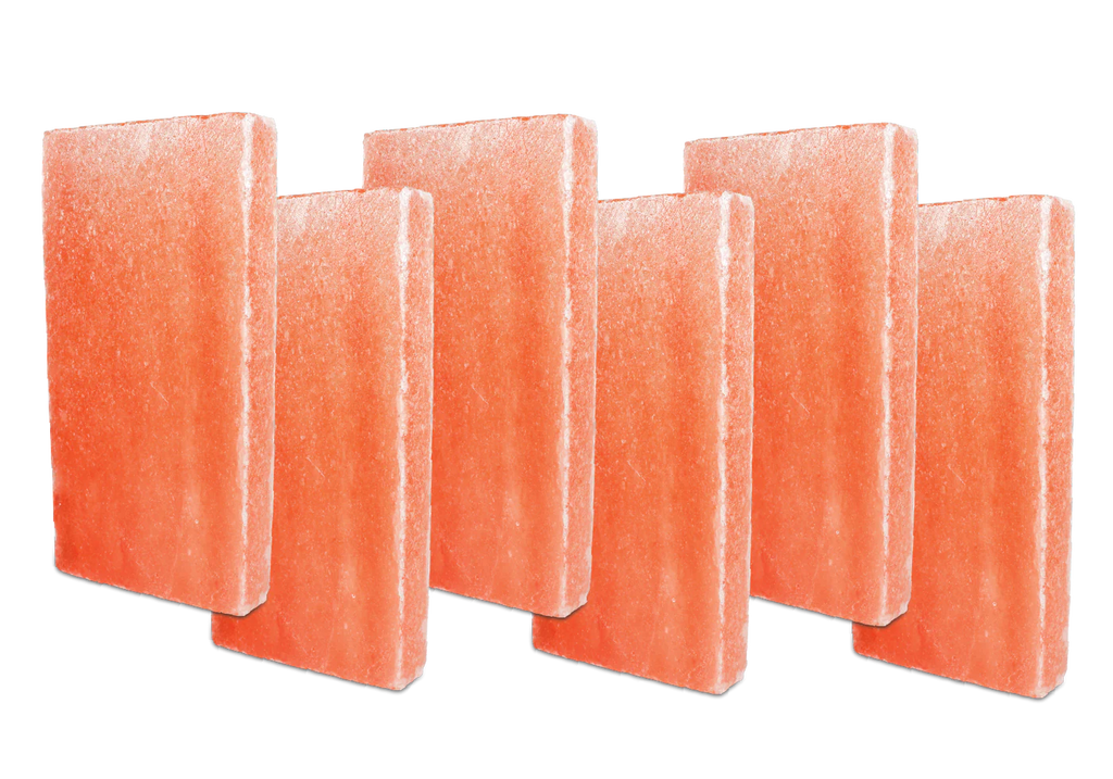 Himalayan Salt Tile 8" x 4" x 1"  6 Pack