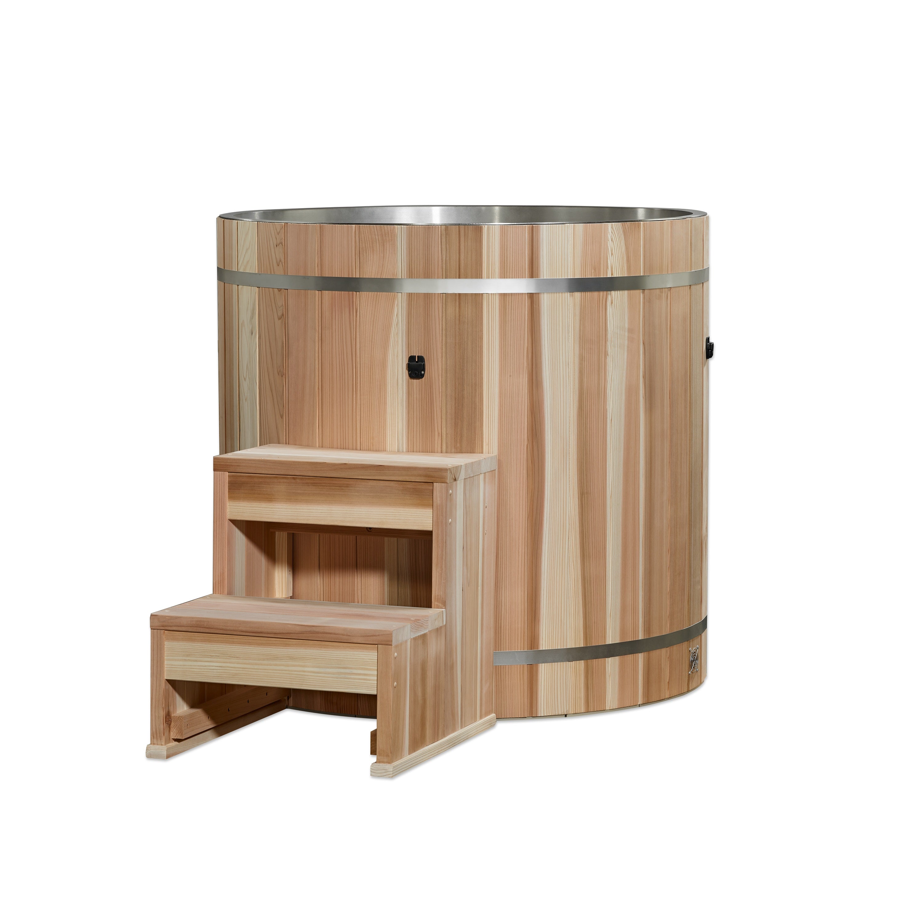 Stainless steel wooden cold plunge