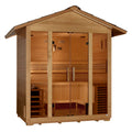 Outdoor wooden sauna