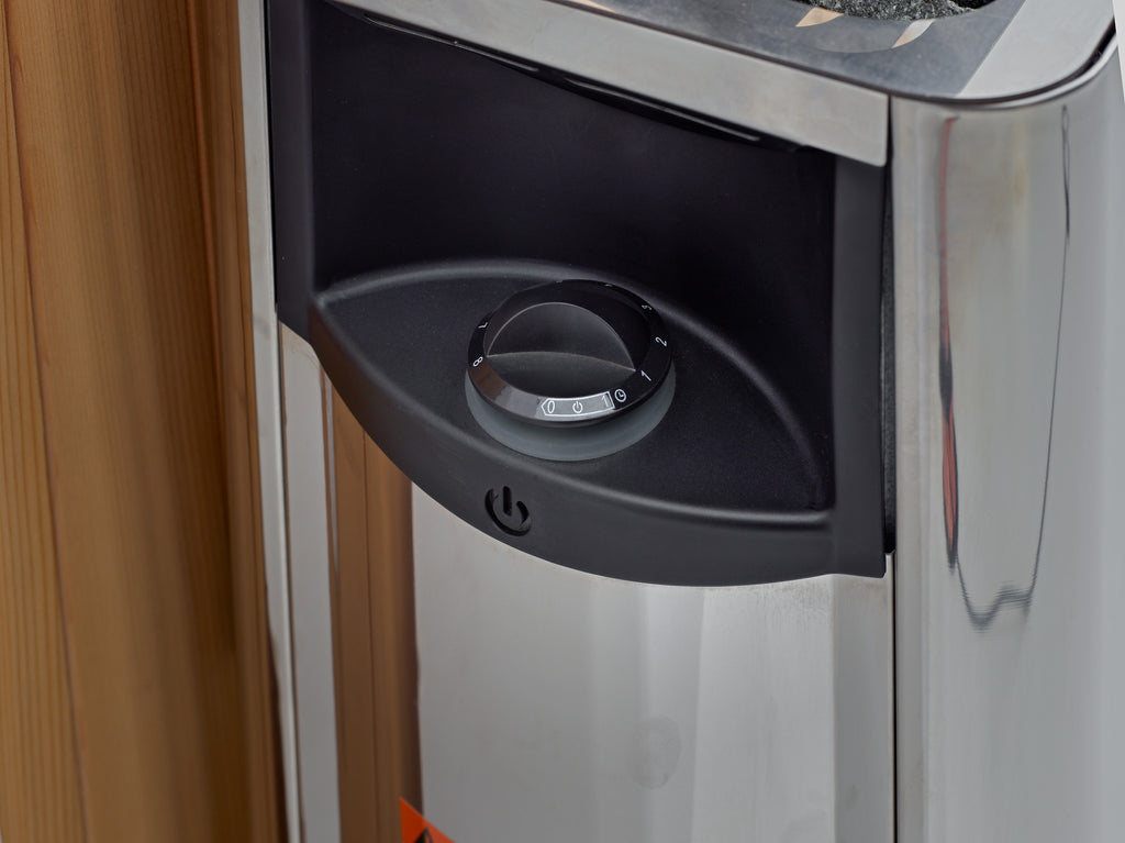 Setting knob on sauna heater