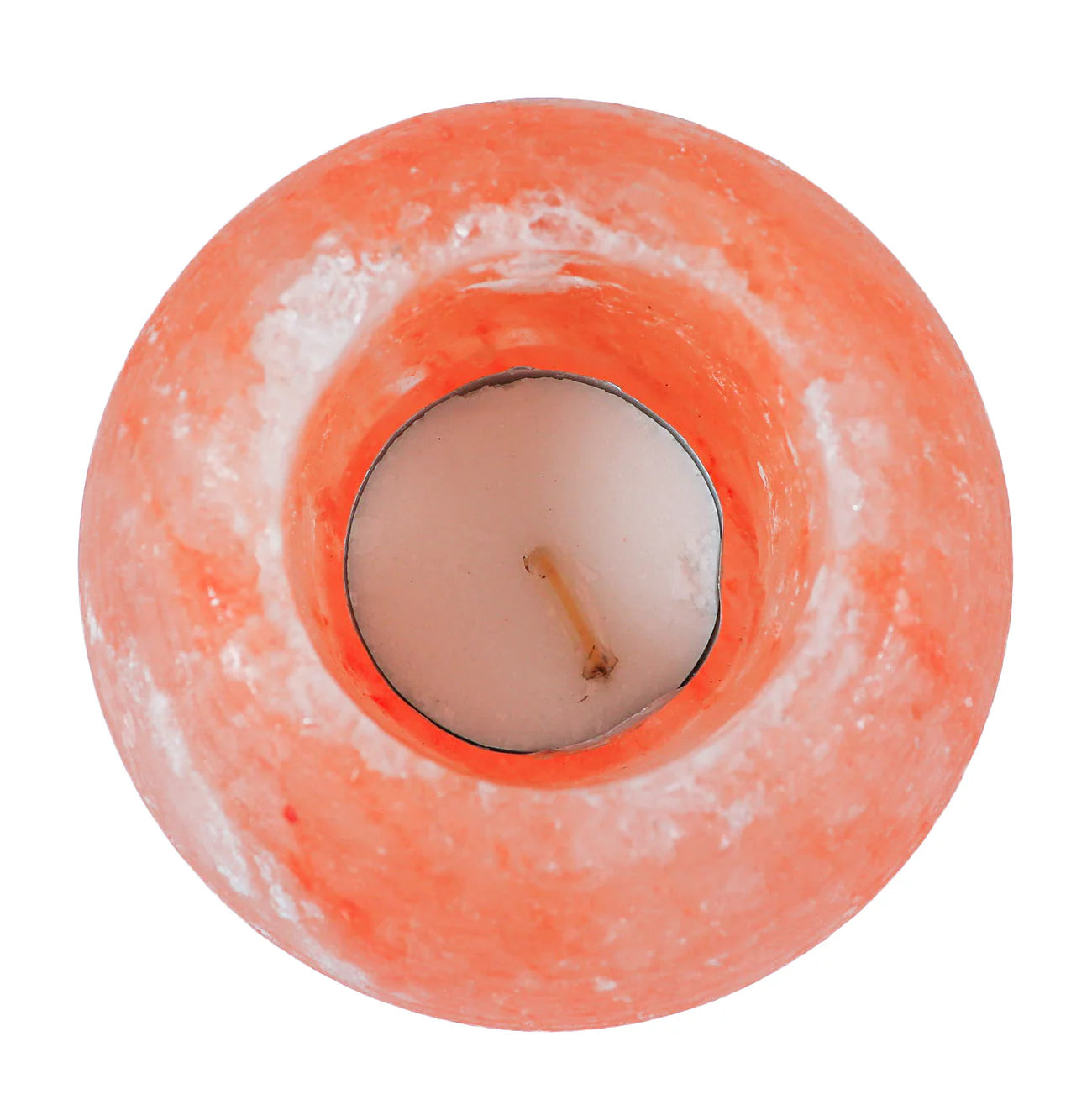 Cylindrical candle holder a white background