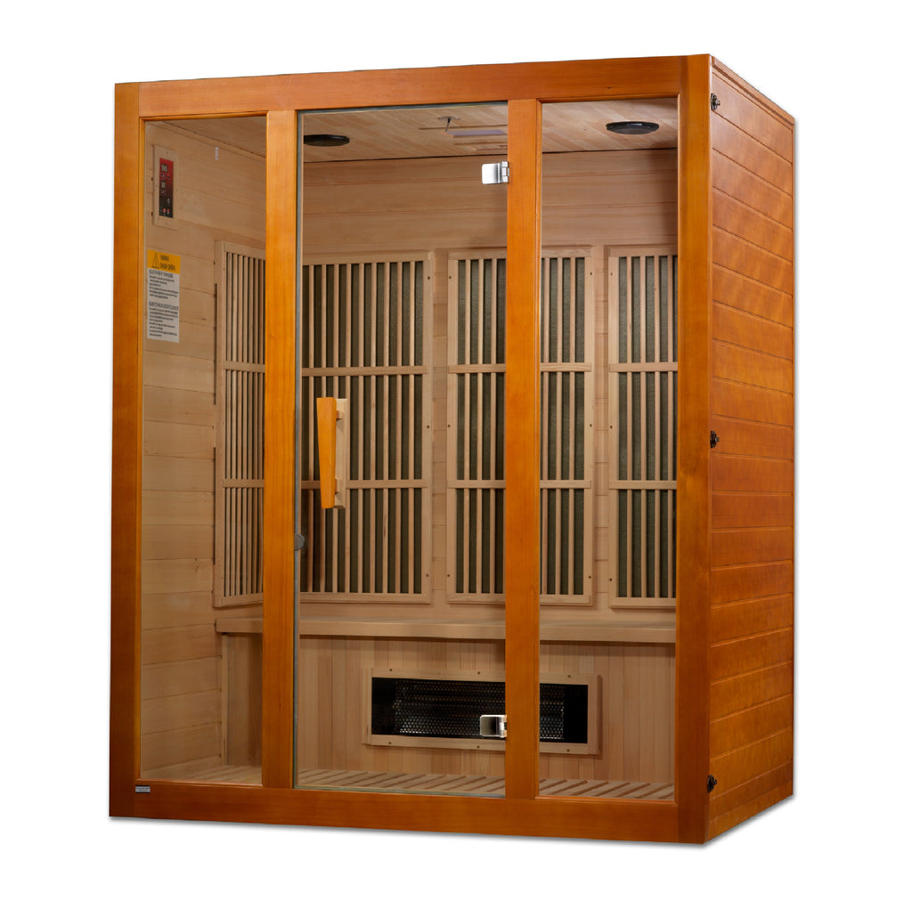 Maxxus 3-Person Low EMF (Between 5-10MG) FAR Infrared Sauna (Canadian Hemlock)