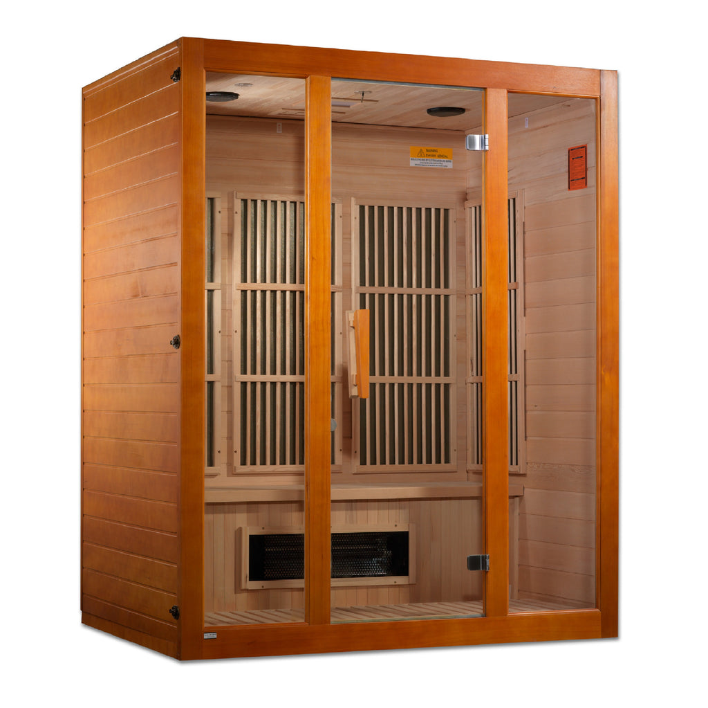 Maxxus 3-Person Low EMF (Between 5-10MG) FAR Infrared Sauna (Canadian Hemlock)