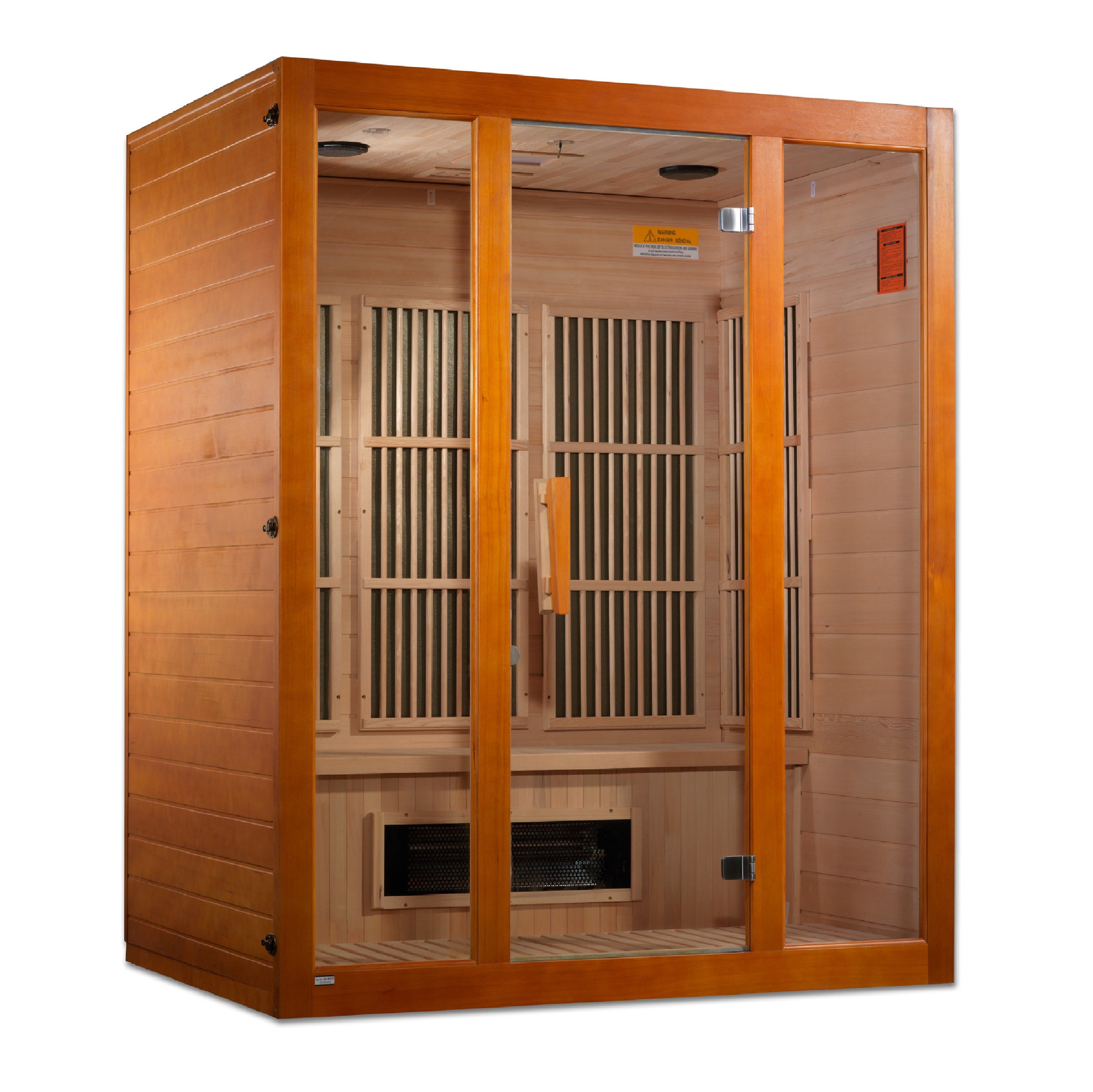 Maxxus 3-Person Low EMF (Between 5-10MG) FAR Infrared Sauna (Canadian Hemlock)