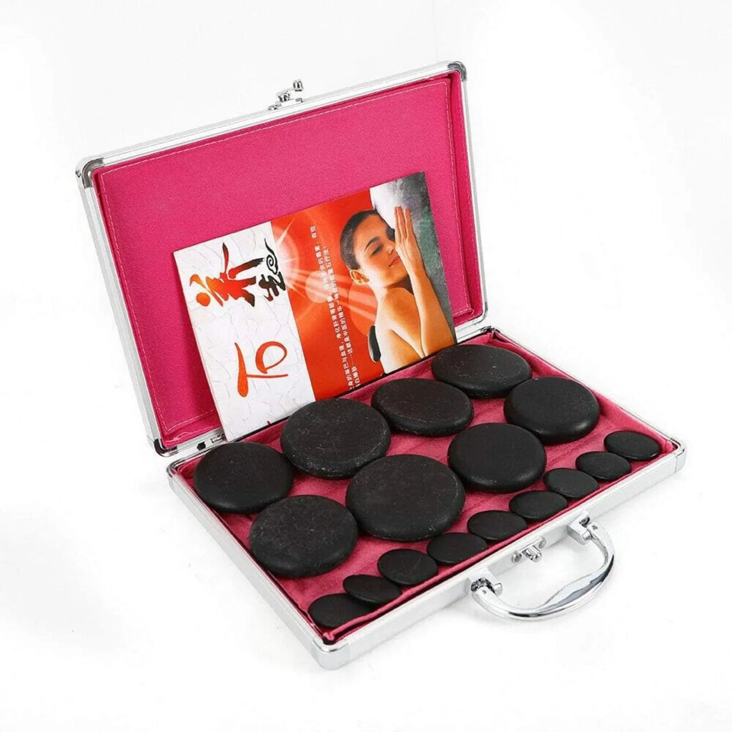Volcanic Hot Stone Spa Massage Kit — 16 Lava Stones