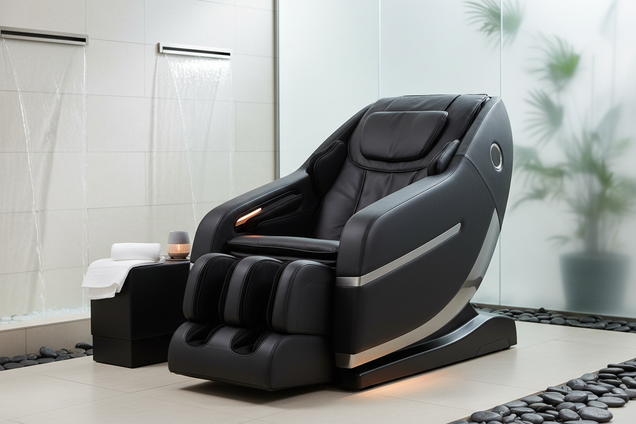 black massage chair