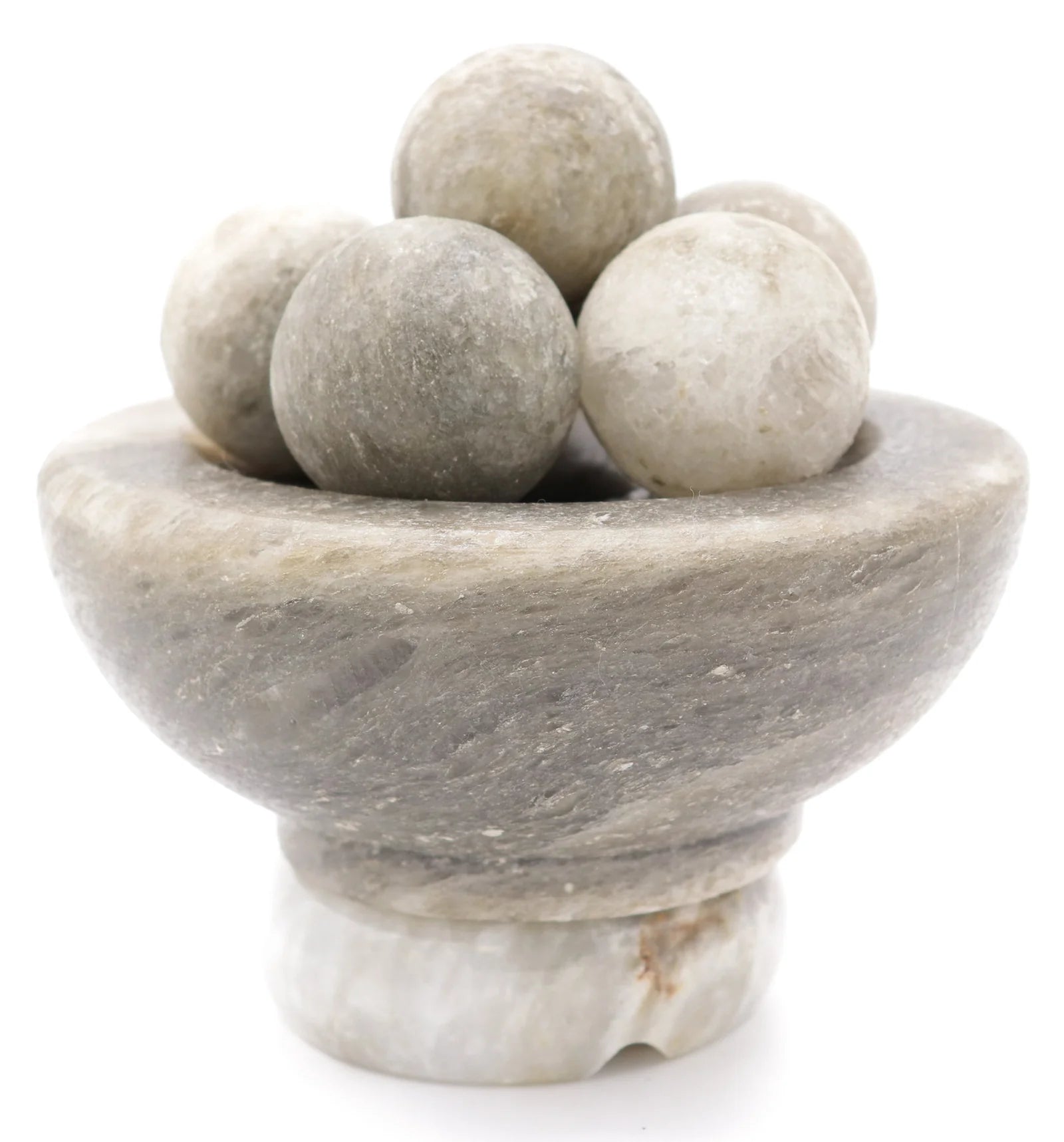 gray salt warming bowl