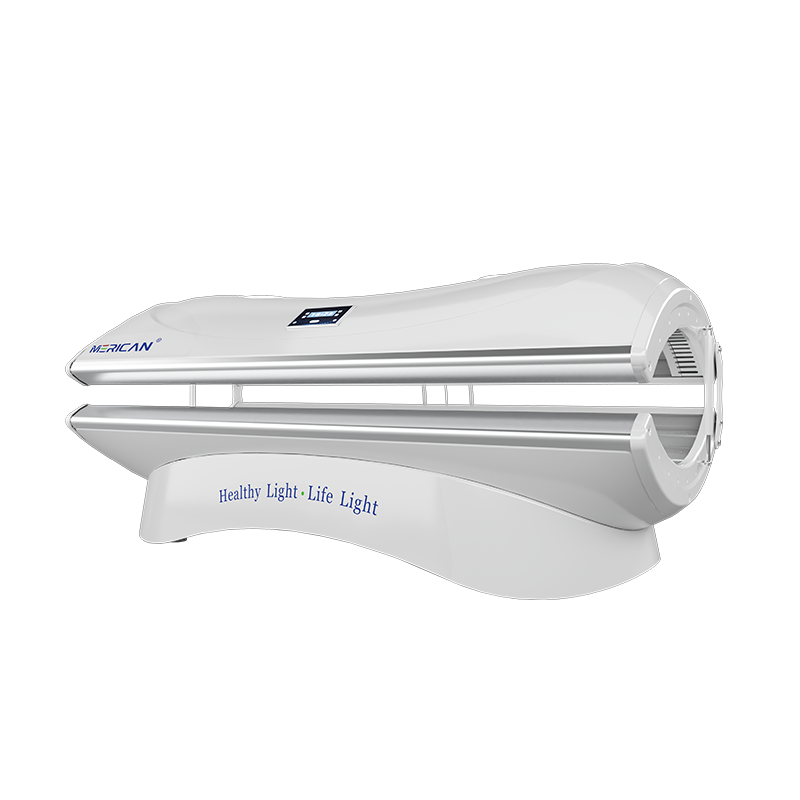 White light therapy lamp with 'Healthy Light - Life Light' branding on a white background