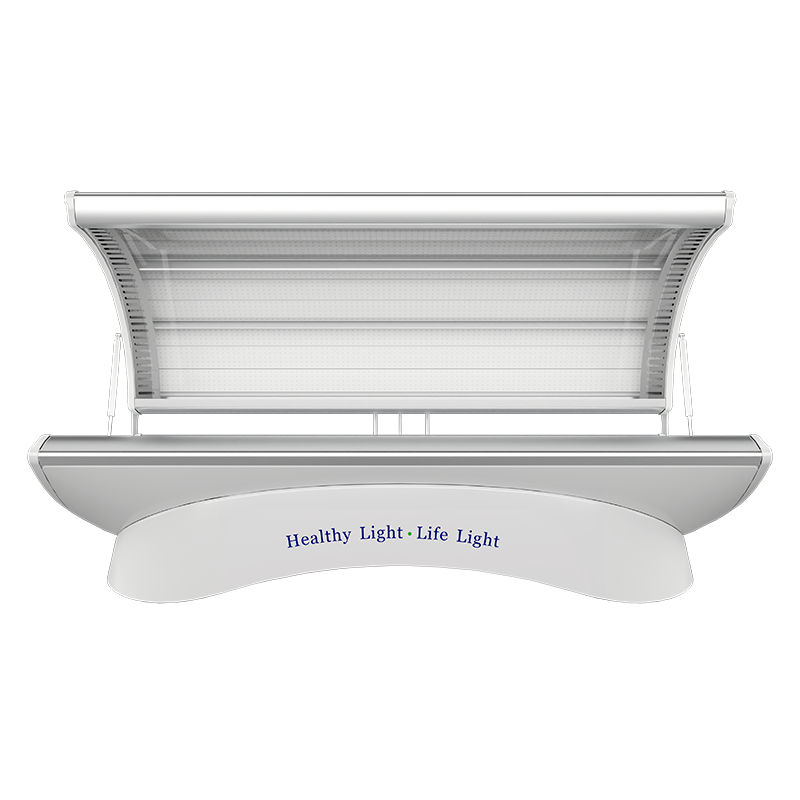 White light therapy lamp with 'Healthy Light - Life Light' branding on a white background