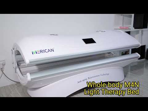 Video of White, Red light therapy bed
